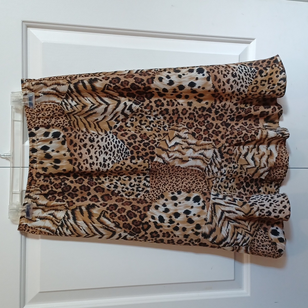Notations Clothing Co Animal Print Flowy Skirt - S